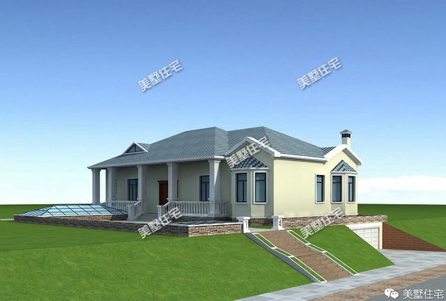 經(jīng)濟實用的農(nóng)村一層小別墅設(shè)計圖，磚混結(jié)構(gòu)，主體造價18萬左右。