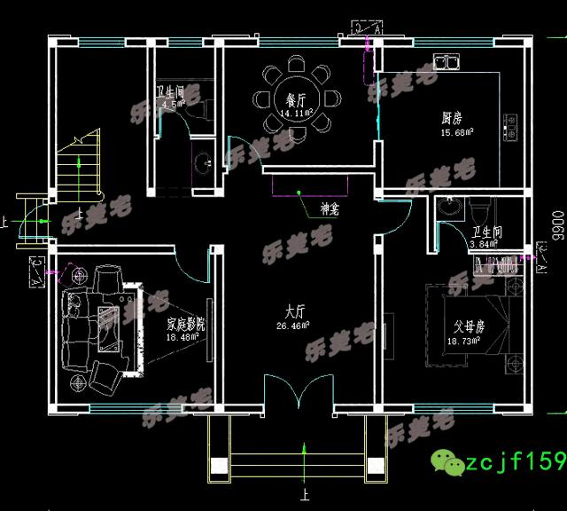 三層別墅圖紙全套設(shè)計圖，戶型漂亮，空間布局合理。