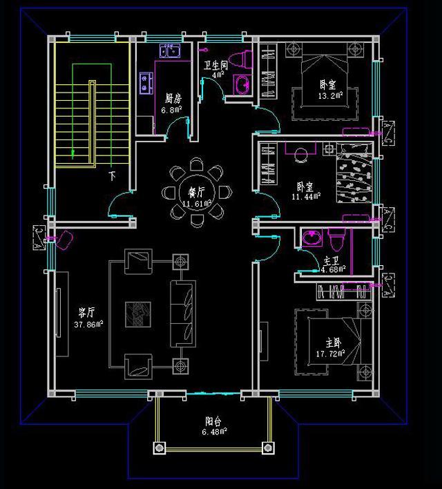 三層別墅圖紙全套設(shè)計圖，戶型漂亮，空間布局合理。