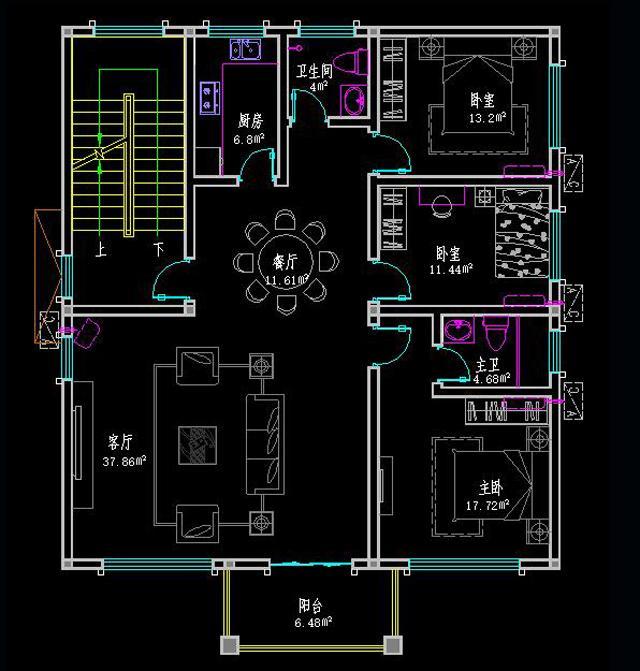 三層別墅圖紙全套設(shè)計圖，戶型漂亮，空間布局合理。