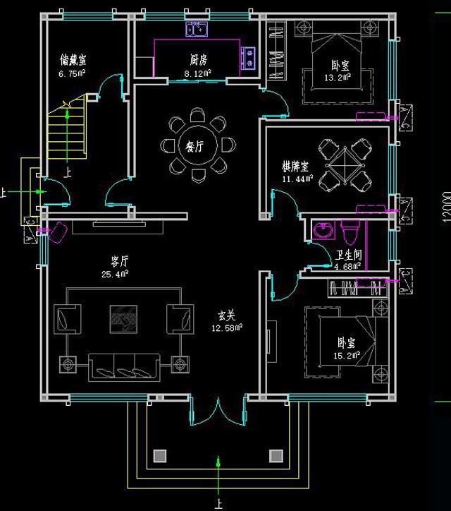三層別墅圖紙全套設(shè)計圖，戶型漂亮，空間布局合理。