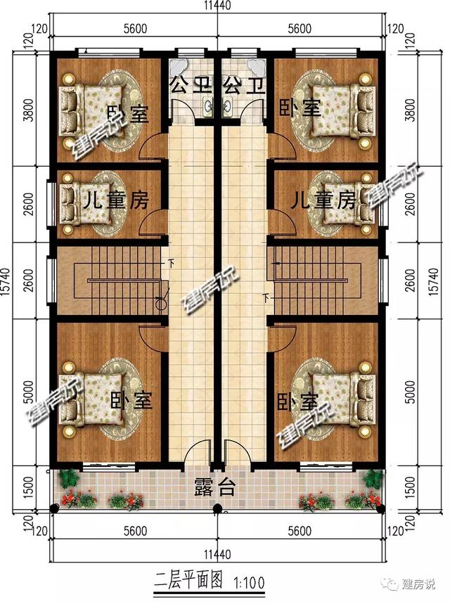 經(jīng)濟(jì)又實(shí)用的兄弟雙拼別墅設(shè)計(jì)圖，家有兩兄弟的這樣建經(jīng)濟(jì)又劃算。