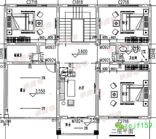 5棟農(nóng)村簡(jiǎn)約二層自建別墅設(shè)計(jì)圖，各種款式任你挑選