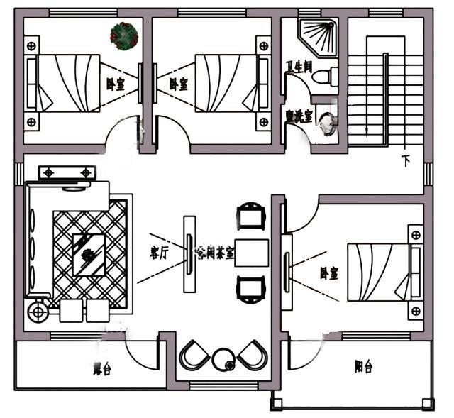 5棟農(nóng)村簡(jiǎn)約二層自建別墅設(shè)計(jì)圖，各種款式任你挑選