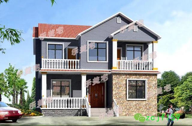 5棟農(nóng)村簡(jiǎn)約二層自建別墅設(shè)計(jì)圖，各種款式任你挑選