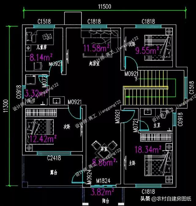 最實(shí)用的二層農(nóng)村別墅設(shè)計(jì)圖，兩種尺寸，不一樣的布局