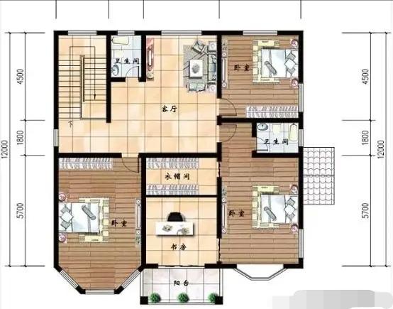 13?12歐式二層農(nóng)村小別墅設(shè)計(jì)圖，造價(jià)30萬，戶型方正