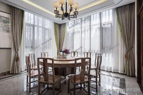 新中式三合院別墅設(shè)計(jì)圖，整個外觀都非常的有質(zhì)感