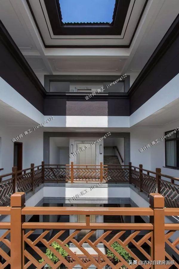 新中式三合院別墅設(shè)計(jì)圖，整個外觀都非常的有質(zhì)感