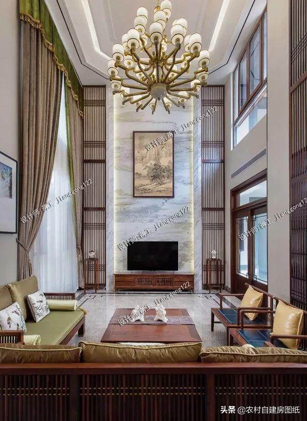 新中式三合院別墅設(shè)計(jì)圖，整個外觀都非常的有質(zhì)感