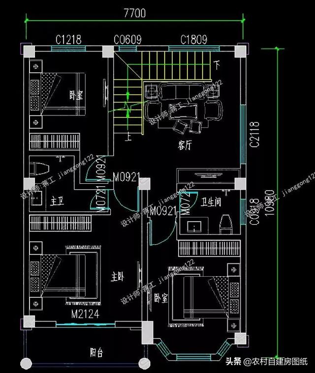 12款三層農(nóng)村別墅設(shè)計(jì)圖，主題造價(jià)20萬，占地100平方米左右