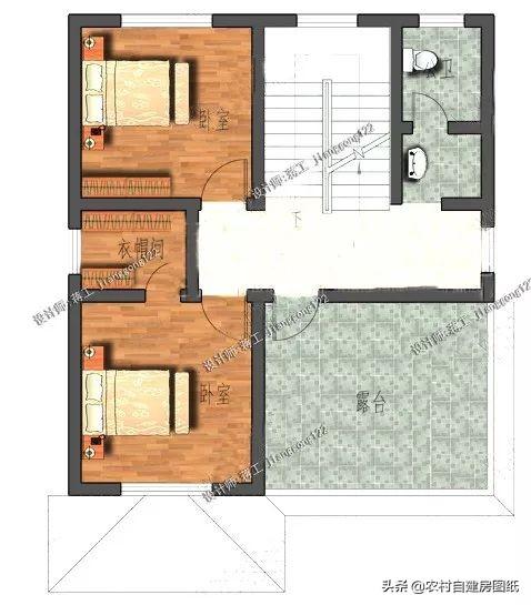 12款三層農(nóng)村別墅設(shè)計(jì)圖，主題造價(jià)20萬，占地100平方米左右