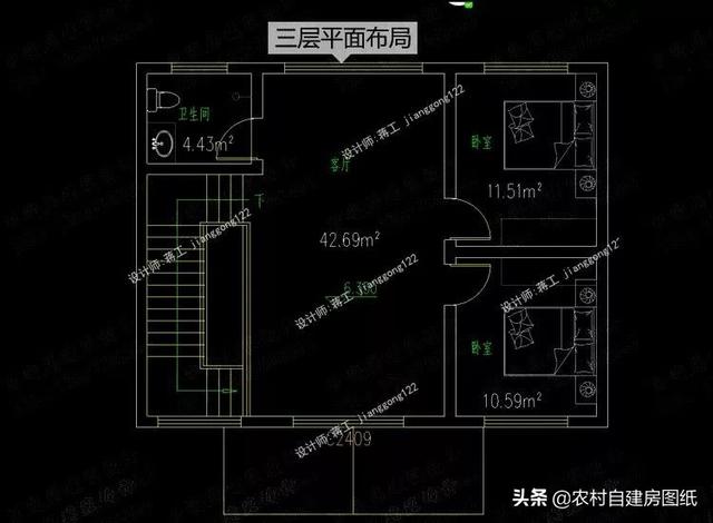 12款三層農(nóng)村別墅設(shè)計(jì)圖，主題造價(jià)20萬，占地100平方米左右