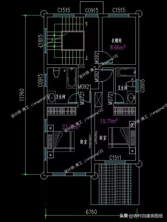 12款三層農(nóng)村別墅設(shè)計(jì)圖，主題造價(jià)20萬，占地100平方米左右