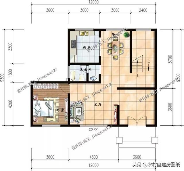 12款三層農(nóng)村別墅設(shè)計(jì)圖，主題造價(jià)20萬，占地100平方米左右