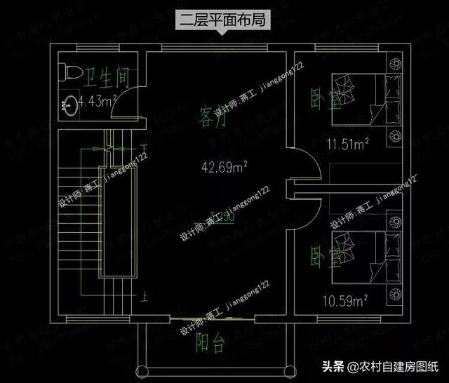 12款三層農(nóng)村別墅設(shè)計(jì)圖，主題造價(jià)20萬，占地100平方米左右