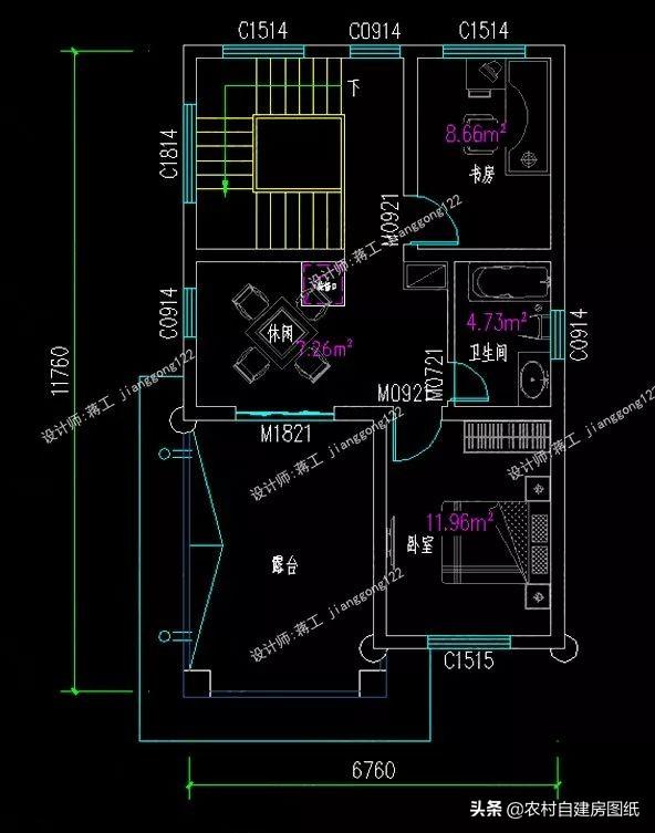 12款三層農(nóng)村別墅設(shè)計(jì)圖，主題造價(jià)20萬，占地100平方米左右