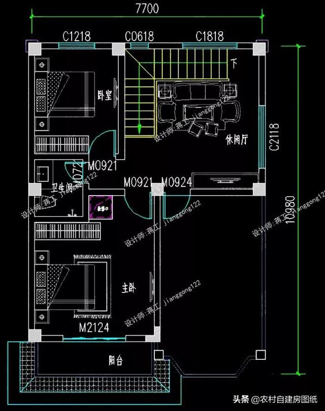 12款三層農(nóng)村別墅設(shè)計(jì)圖，主題造價(jià)20萬，占地100平方米左右