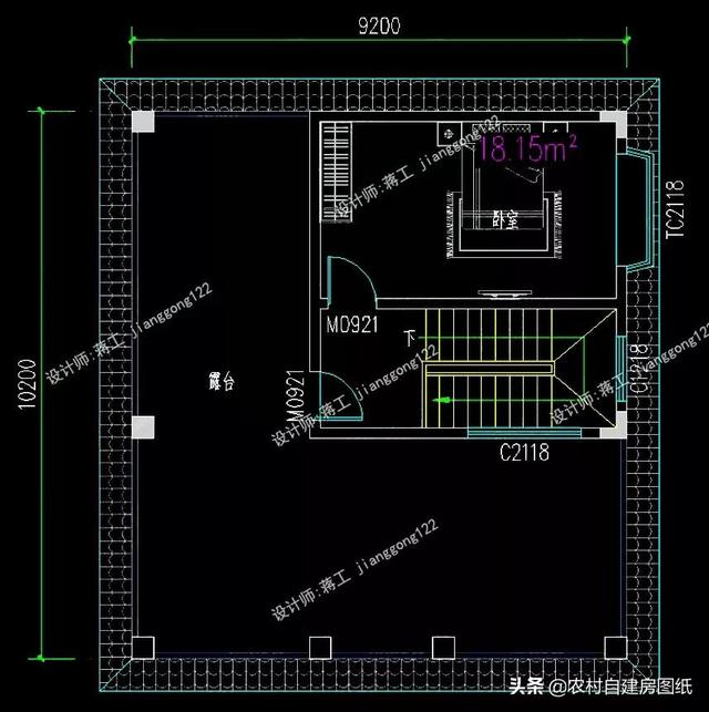 12款三層農(nóng)村別墅設(shè)計(jì)圖，主題造價(jià)20萬，占地100平方米左右