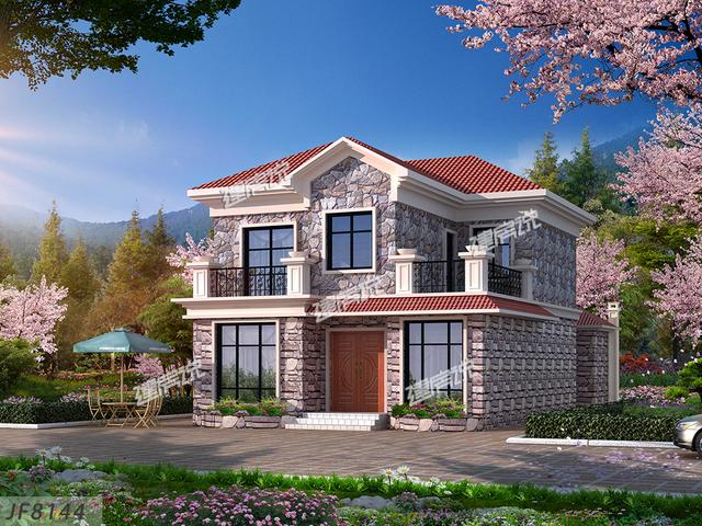 3套二層別墅設(shè)計圖，只要20萬左右就可以建，貸款也要蓋一棟