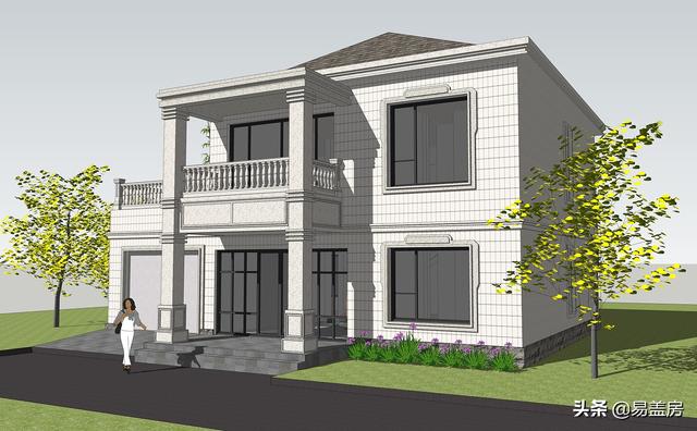 四川遂寧別墅項目概況：二層簡歐風格別墅設計圖，布局明確清晰