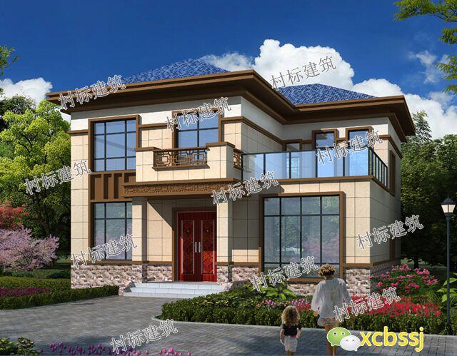 新中式二層自建房設計圖，適合中國人的生活習慣，居住舒適有意境