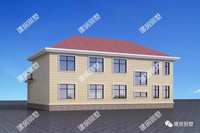 2棟兩層自建房設計圖，第一棟配單獨的大堂屋，第二棟帶車庫