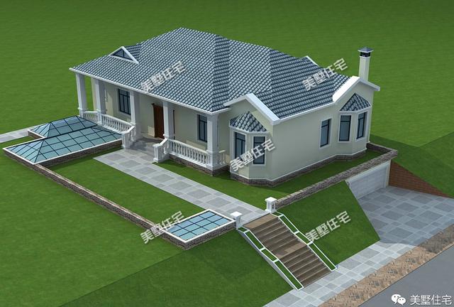 經(jīng)濟實用的農(nóng)村一層小別墅設計圖，造價低，外觀漂亮，布局也美