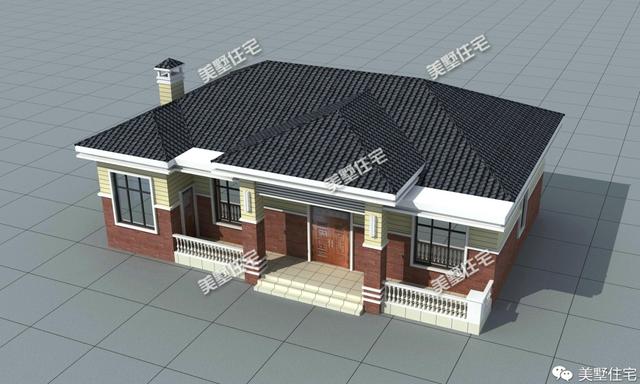 經(jīng)濟實用的農(nóng)村一層小別墅設計圖，造價低，外觀漂亮，布局也美