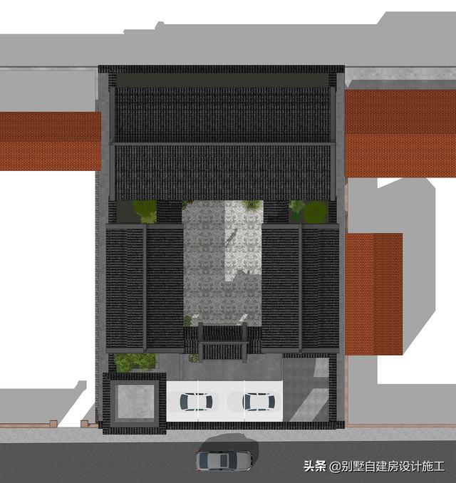 農(nóng)村四合院設(shè)計圖紙，主院功能十分齊全，可滿足業(yè)主的不同需求