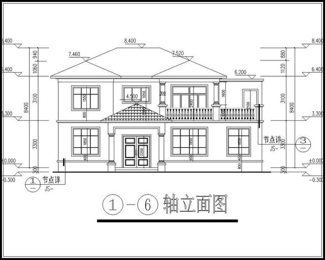 二層農(nóng)村自建房設(shè)計(jì)圖，較清新時(shí)尚和簡(jiǎn)約大氣，兩種外觀配色方案可選