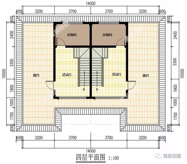 50萬(wàn)建四層平屋頂?shù)碾p拼別墅設(shè)計(jì)圖，既經(jīng)濟(jì)又美觀