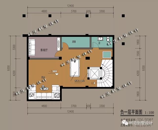 帶電梯的華麗復式別墅設(shè)計圖，功能齊全，簡直是一種享受