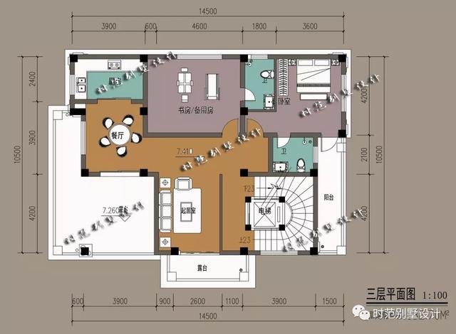 帶電梯的華麗復式別墅設(shè)計圖，功能齊全，簡直是一種享受