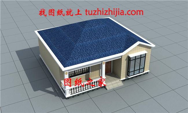 一層鄉(xiāng)村別墅設計戶型圖，占地100平左右