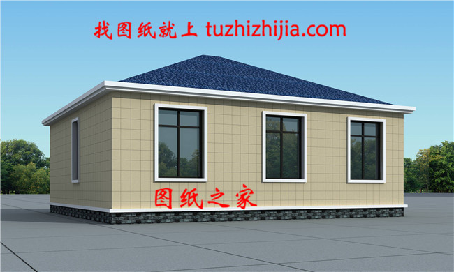 一層鄉(xiāng)村別墅設計戶型圖，占地100平左右