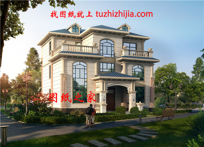 三層新農(nóng)村140平方米房屋設(shè)計(jì)圖紙，全套施工圖及效果圖