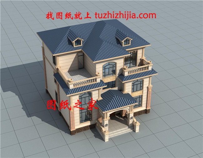 三層新農(nóng)村140平方米房屋設(shè)計(jì)圖紙，全套施工圖及效果圖