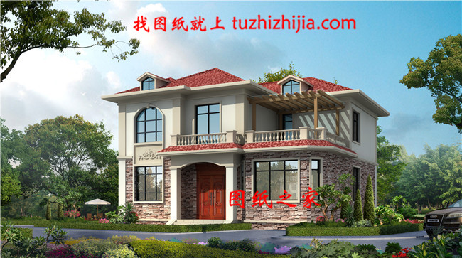 私人二層歐式別墅建筑設計圖