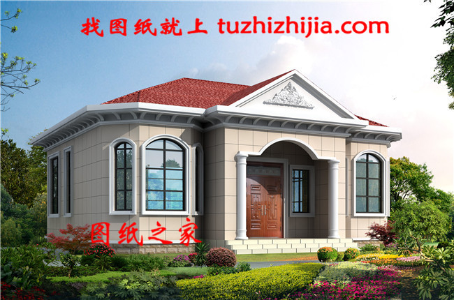 120平方米農(nóng)村一層平房別墅設(shè)計(jì)CAD圖紙