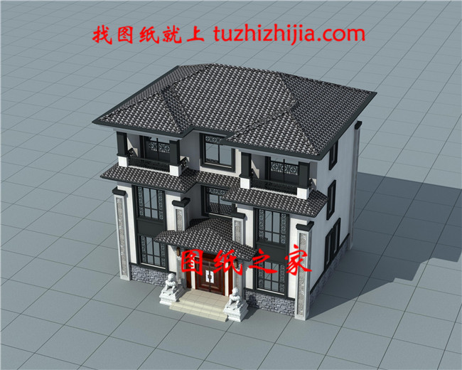 110平方米農(nóng)村三層自建房設(shè)計圖紙帶外觀圖14X10米