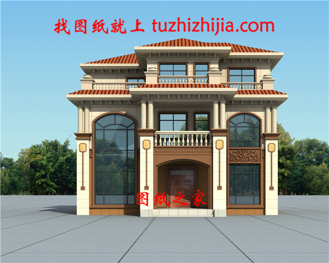 新農(nóng)村私人別墅建筑設(shè)計(jì)施工圖，全套別墅設(shè)計(jì)圖紙