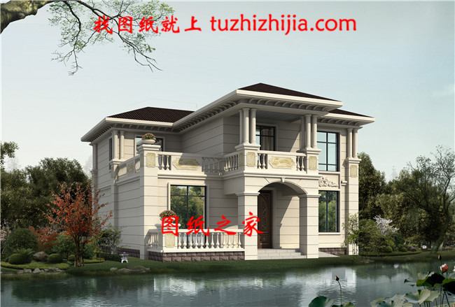 歐式二層別墅戶型圖（帶全套Cad設(shè)計施工圖+效果圖）