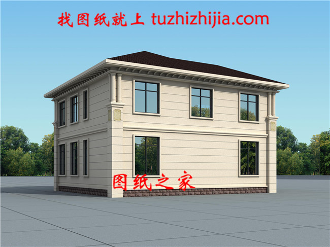 歐式二層別墅戶型圖（帶全套Cad設(shè)計施工圖+效果圖）