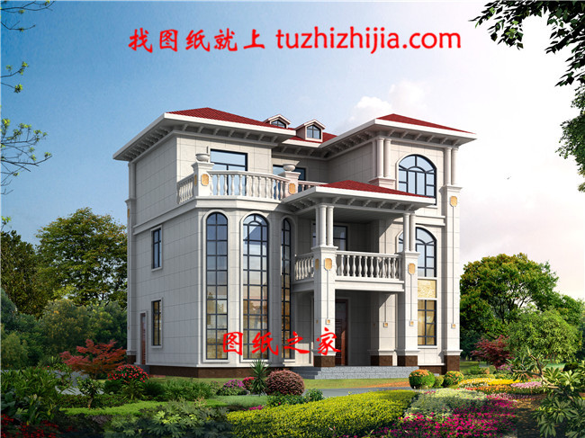 豪華別墅設(shè)計圖紙（含效果圖），三層歐式別墅方案精選