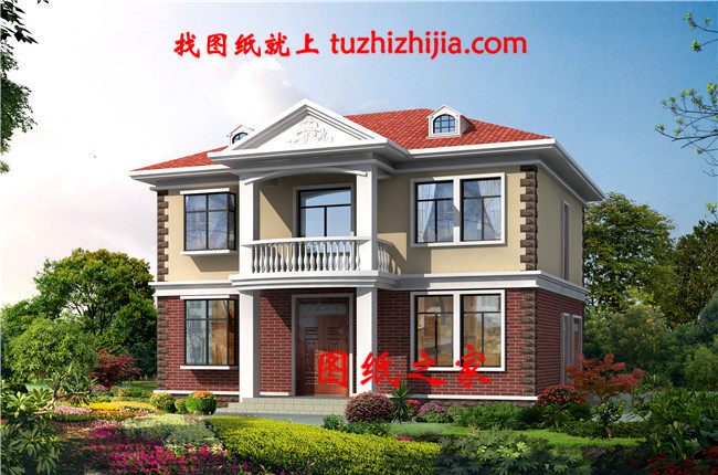 農(nóng)村二層住宅樓房設(shè)計(jì)圖紙，全套方案（施工圖+效果圖）