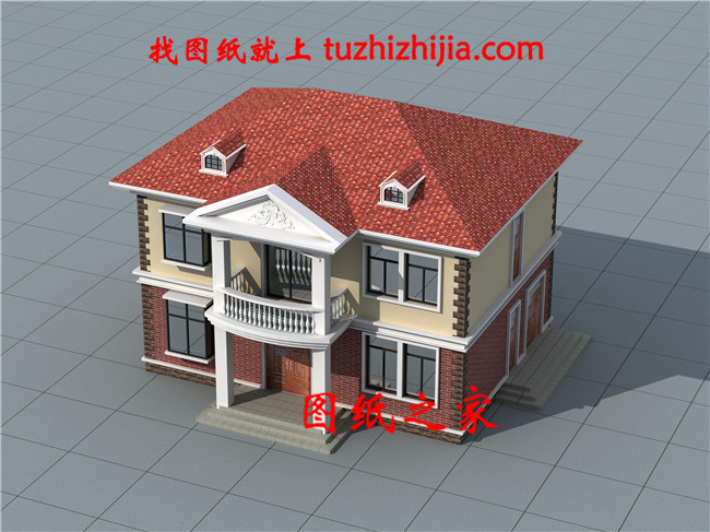 農(nóng)村二層住宅樓房設(shè)計(jì)圖紙，全套方案（施工圖+效果圖）