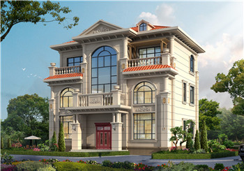 全新農(nóng)村簡歐風格三層房屋別墅效果圖，110和210兩個戶型，帶電梯設計