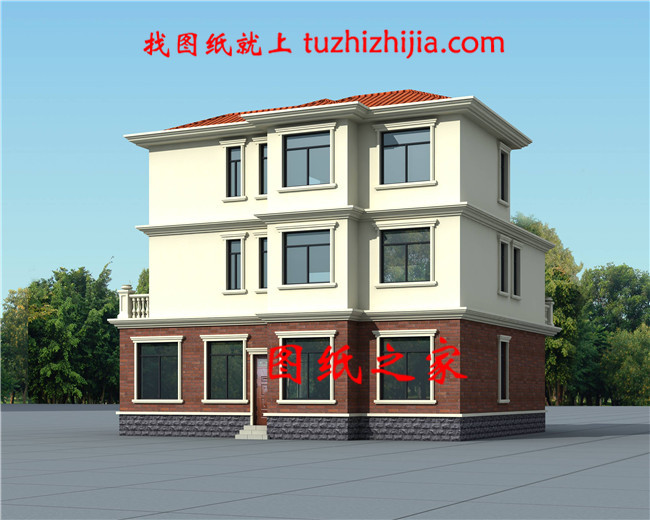 130平方米新農(nóng)村自建三層別墅設(shè)計施工圖，13x11米