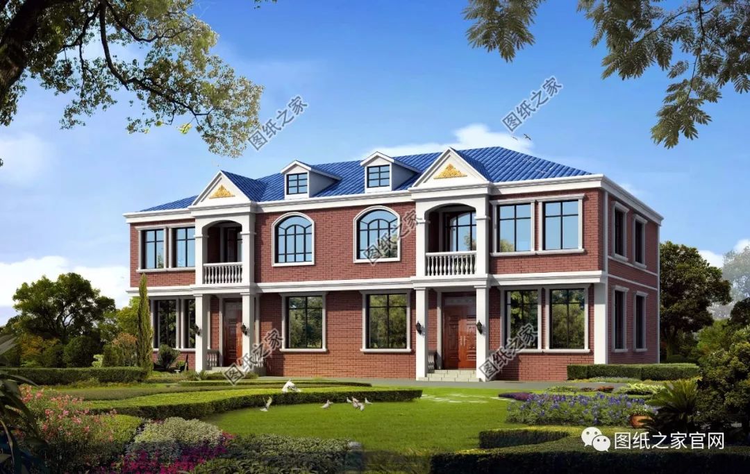 兄弟雙拼別墅二層、三層戶型方案大全（帶外觀圖片），想建雙拼的必看